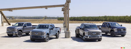 The new range of 2023 Ford Super Duty trucks in F-250, F-350 formats and with Tremor package